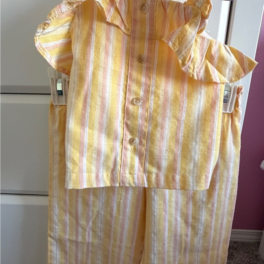 btween Yellow and Pink Striped Kids Set